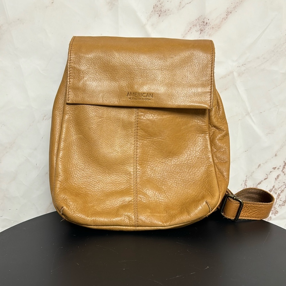 American Leather Co. Cafe Latte Adjustable Strap Backpack